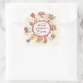 Doe meer van wat je gelukkig maakt 2 vierkante sticker (Tas)