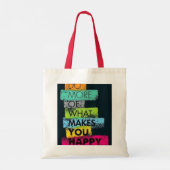 Doe meer van wat je gelukkig maakt Canvas tas" Tote Bag (Achterkant)