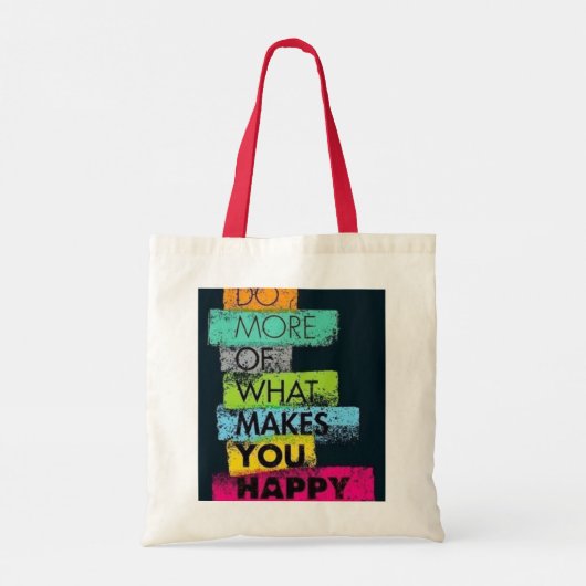 Doe meer van wat je gelukkig maakt Canvas tas" Tote Bag (Achterkant)