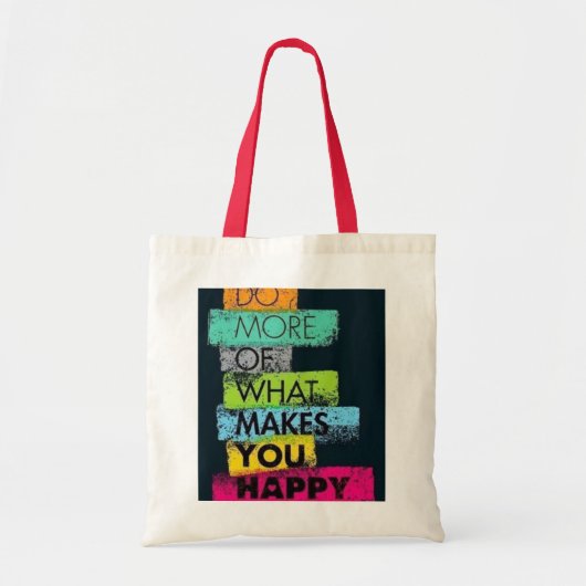 Doe meer van wat je gelukkig maakt Canvas tas" Tote Bag (Voorkant)