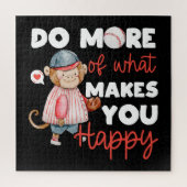 Doe meer van wat je gelukkig maakt - honkbal legpuzzel (Verticaal)