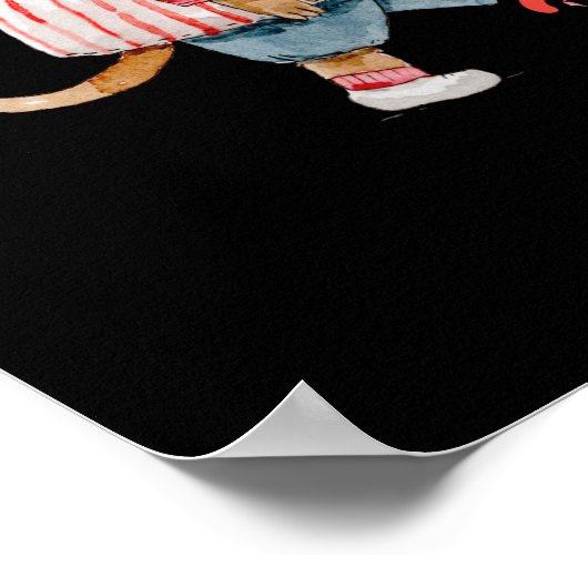 Doe meer van wat je gelukkig maakt - honkbal poster (Hoek)