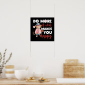 Doe meer van wat je gelukkig maakt - honkbal poster (Keuken)