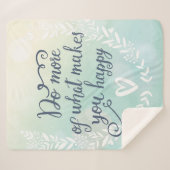 Doe meer van wat je gelukkig maakt sherpa deken (Voorkant (horizontaal))