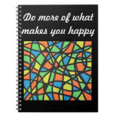 Doe meer van wat u gelukkig maakt notitieboek (Voorkant)