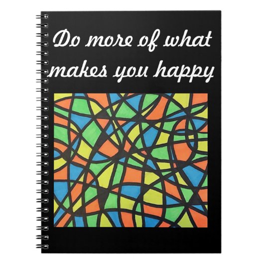 Doe meer van wat u gelukkig maakt notitieboek (Voorkant)