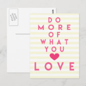 Doe meer waar je van houdt, Inspirerend Briefkaart (Voorkant / Achterkant)