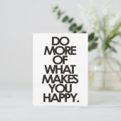 Doe meer wat je gelukkig maakt briefkaart (Staand voorkant)
