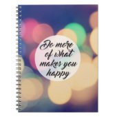 Doe meer wat je gelukkig maakt notitieboek (Voorkant)