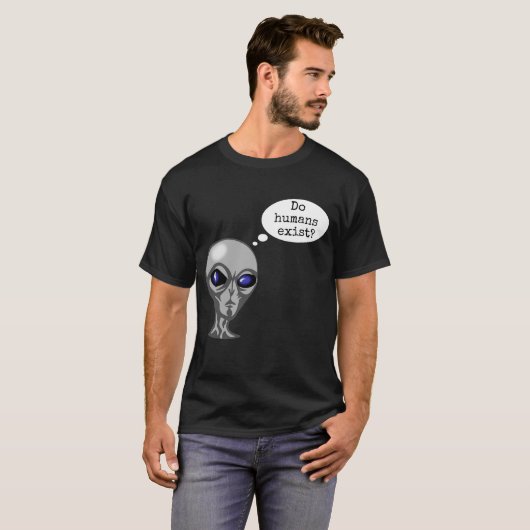 Doe Mensen bestaan Grappige Vreemdeling T-shirt (Voorkant volledig)