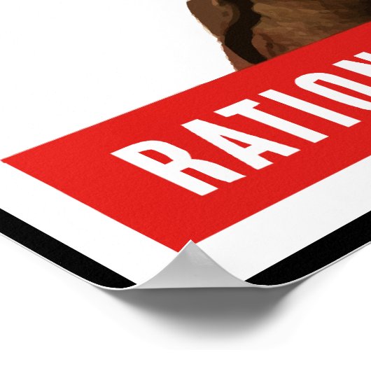 Doe met minder zodat ze genoeg hebben — grens poster (Hoek)