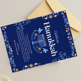 Doe met ons mee voor een vreugdevolle Chanoeka-vie Bedankkaart