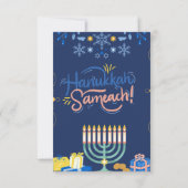 Doe met ons mee voor een vreugdevolle Chanoeka-vie Bedankkaart (Achterkant)