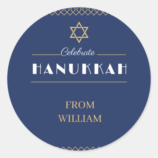 Doe met ons mee voor een vreugdevolle Chanoeka-vie Ronde Sticker (Voorkant)
