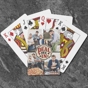 Doe mij mee Vintage vrienden spelletjesavond foto Pokerkaarten