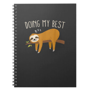 Doe Mijn Best Luiaard T-Shirt Notitieboek
