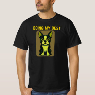 Doe Mijn Best Moppige Hond Cartoon Herkenbaar Elke T-shirt