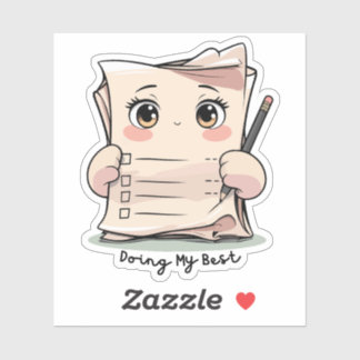 Doe Mijn Best – Zachte Herinnering op maat gesnede Sticker