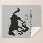 Doe mijn eigen stunts geweldig paardenrennen sherpa deken (Voorkant (horizontaal))