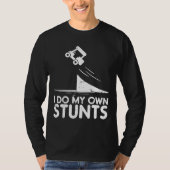 Doe mijn eigen Stunts Golf Cart Funny Broken Bone T-shirt (Voorkant)