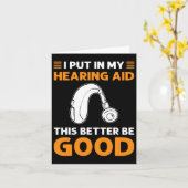 Doe mijn gehoorapparaat in. Dit kan maar beter goe Kaart (Gele Bloem)