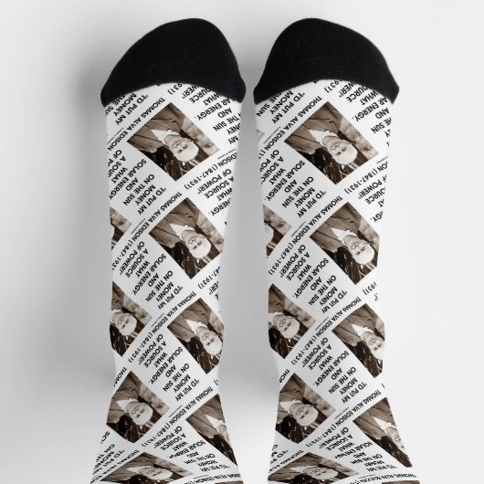 Doe mijn geld op zonne-energie Edison Qte Sokken (Top)