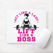 Doe net als een dame als een boss Fitness Motivate Muismat (Met muis)