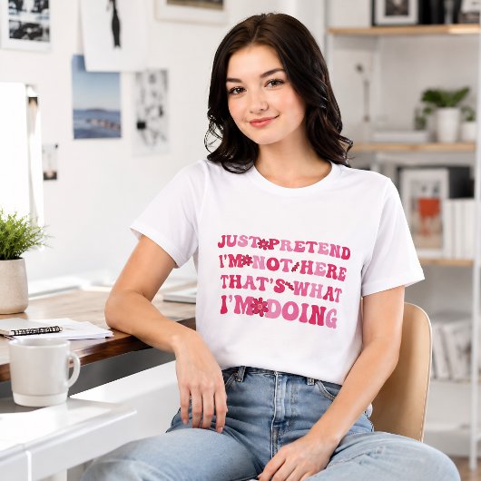Doe net alsof ik er niet ben Grappige Introvert Tri-Blend Shirt