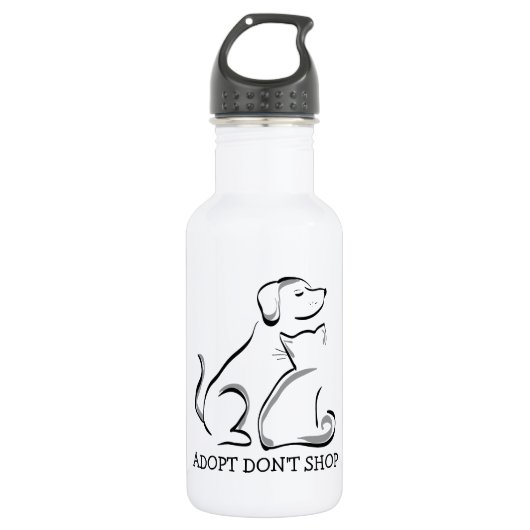 Doe niet aan de kant van de Dog Cat Rescue Water B Waterfles (Voorkant)