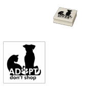 Doe niet aan de kant van Dog Cat Rubberstempel (Gestempeld)