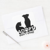 Doe niet aan de kant van Dog Cat Vierkante Sticker (Envelop)