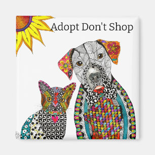 Doe niet aan de winkel Dog en Cat Magnet