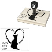 Doe niet aan winkelen! | Cute Dog in hart Rubberstempel (Gestempeld)