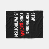 Doe niet alsof je racisme patriottisme is fleece deken (Voorkant (Horizontaal))