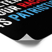 Doe niet alsof je racisme patriottisme is poster (Hoek)