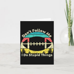 Doe niet domme dingen na retro vintage rugby kaart