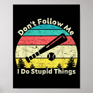 Doe niet domme dingen, retro vintage poster
