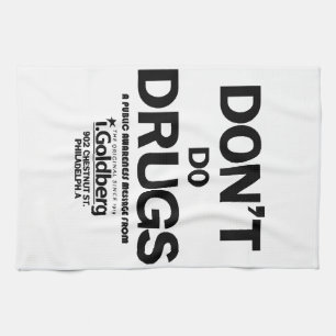 Doe Niet Drugs zoals te zien op Bernard Summer Theedoek