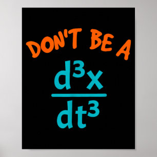 Doe Niet Gewoon Nerdy Wiskunde Natuurkunde Poster