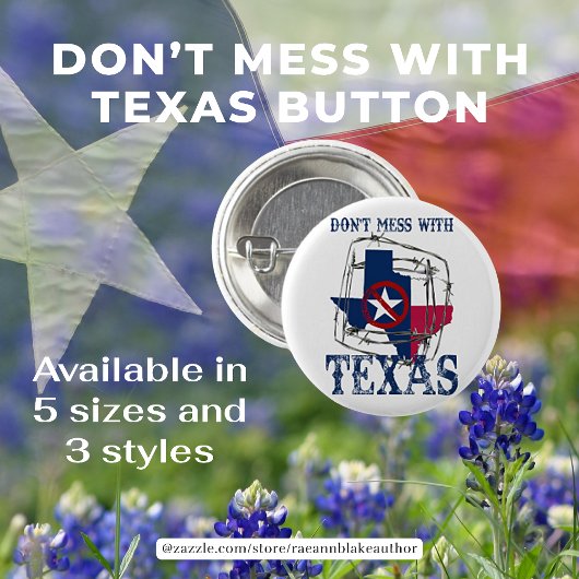 Doe Niet Klooien Met Texas Knop Ronde Button 3,2 Cm
