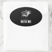 Doe niet mee met mij ovale sticker (Tas)