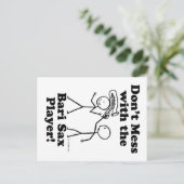 Doe niet meer met de Bari Sax Player Briefkaart (Staand voorkant)
