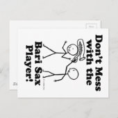 Doe niet meer met de Bari Sax Player Briefkaart (Voorkant / Achterkant)