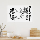 Doe niet meer met de Bari Sax Player Poster (Keuken)