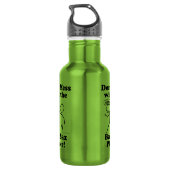 Doe niet meer met de Bari Sax Player Waterfles (Achterkant)