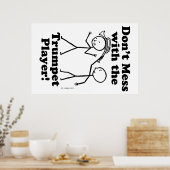 Doe niet meer met de Trumpet Player Poster (Keuken)