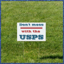 Doe niet meer met de USPS Yard Sign