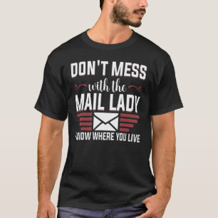 Doe niet meer met postbodes van e-mail t-shirt