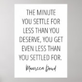 Doe niet minder dan je verdient. poster (Voorkant)