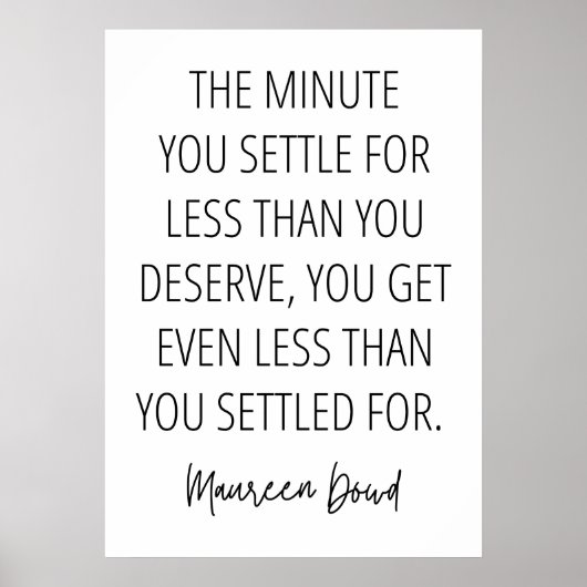 Doe niet minder dan je verdient. poster (Voorkant)